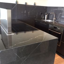 Keuken zwart marmer
