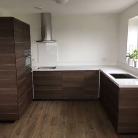 Keuken hout en marmer
