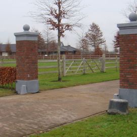 Landelijke poort met natuursteen